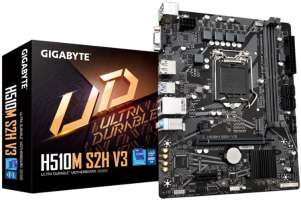 Материнская плата mATX GIGABYTE H510M S2H V3 (LGA1200, H470, 2*DDR4 (3200), 4*SATA 6G RAID, M.2, 2*PCIE, Glan, HDMI, DP, D-Sub, 2*USB 3.2, 4*USB 2.0)